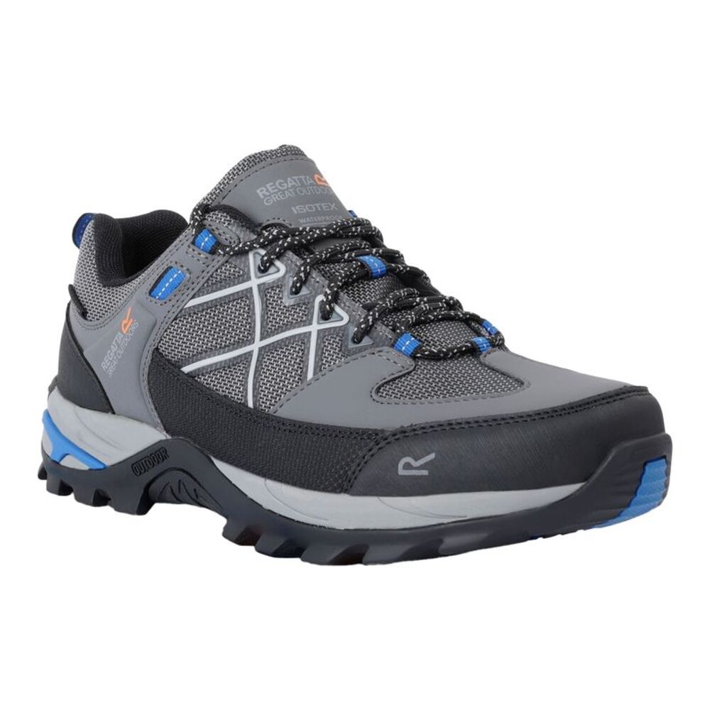 Regatta Mens Samaris III Low Walking Shoes / Dark Steel/Oxford Blue
